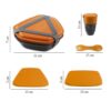 Ensemble de Vaisselle Portable pour Camping de 5 Pièces
