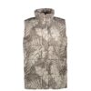 Veste matelassée pour femmes sans manches avec fermeture éclair et design de feuilles