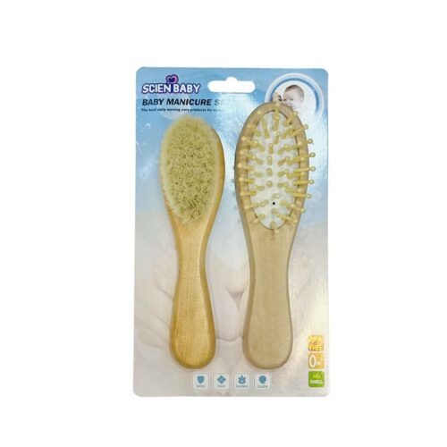 Ensemble brosse Scien Baby Woody – 2 pièces