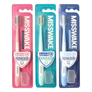 Medium Toothbrush for Optimal Oral Care – Misswake Clinical (Pack of 3)