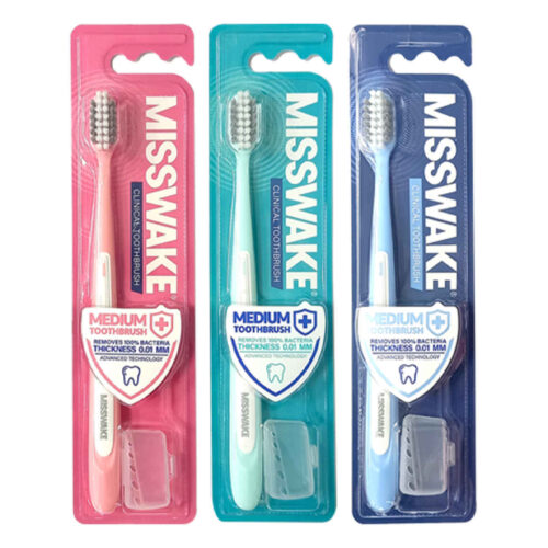 Medium Toothbrush for Optimal Oral Care – Misswake Clinical (Pack of 3)