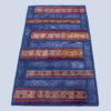 Tapis Persan Vintage Patchwork Noué à la Main Bleu