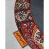 Tapis Persan Vintage Patchwork Noué à la Main Traditionnel Rouge