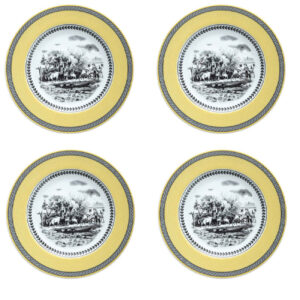 Service d’assiettes à dessert en porcelaine Zariniran – Design Village Lot de 4