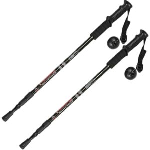 Pôles de Randonnée Anti-Choc : Accessoire de Trekking à Hauteur Réglable (x2)