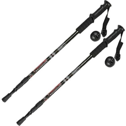 Pôles de Randonnée Anti-Choc : Accessoire de Trekking à Hauteur Réglable (x2)
