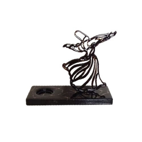 Porte-bougie artistique en résine – pour décoration intérieure avec design de danse Sama