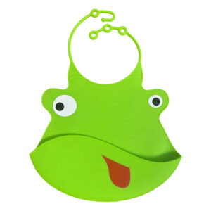 Bavoir Bébé – Gardez Bébé Propre et Sec – Motif Grenouille – Vert
