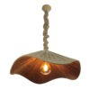 Suspension tissée fabriquée à la main – Lampe de plafond en chanvre à frangese et minimaliste