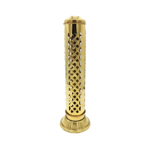 Brass Incense Holder – Ideal for Spiritual Practices & Home Décor with Cylindrical Design