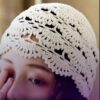 Chapeau Crocheté - Unique et Doux avec Design Coquillage en Crème