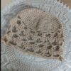 Chapeau Crocheté - Accessoire d'Hiver Chaud et Tendance en Crème