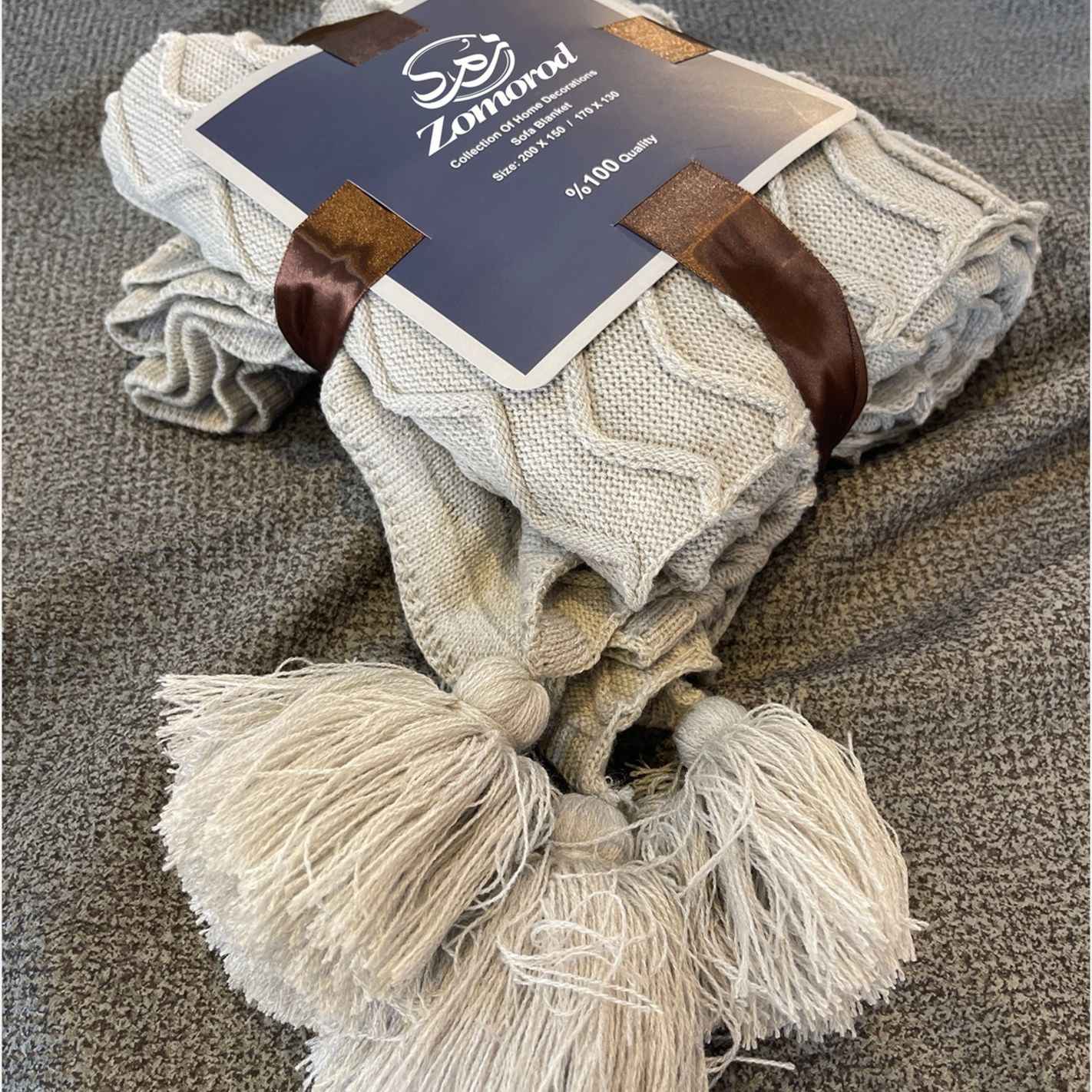 Couverture Tricotée pour Canapé – Élégante & Confortable