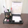 Accessoire organiseur pour bureau avec design en marbre