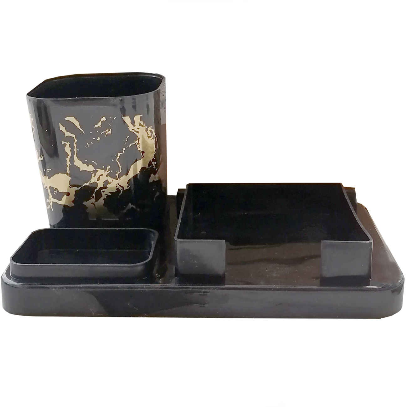 Accessoire organiseur pour bureau avec design en marbre