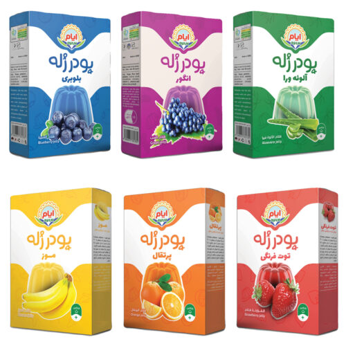 Pack de Poudre de Gelée Halal Assortie par Badbadak-e Ayam, 100 gr (x6)