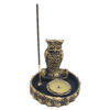 Handcrafted Incense Art Model Sculpture with Owl Design