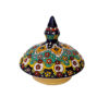 Sucrier en Poterie Persane Fait Main avec Couvercle avec Motif Floral