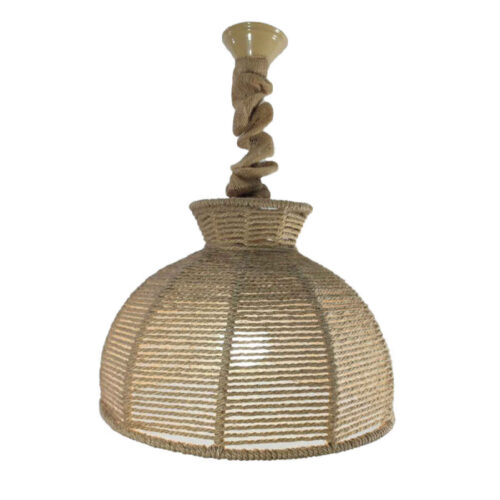 Suspension en chanvre fabriquée à la main – Lustre pour décoration intérieure naturelle