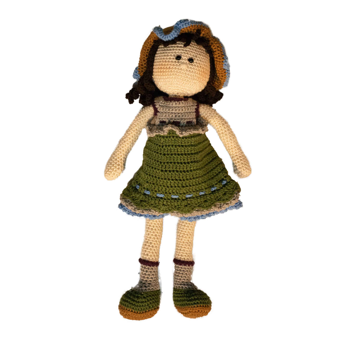 Amigurumi Poupée en Crochet Fait Main – Création Câline en Vert | Jouet en Peluche Doux