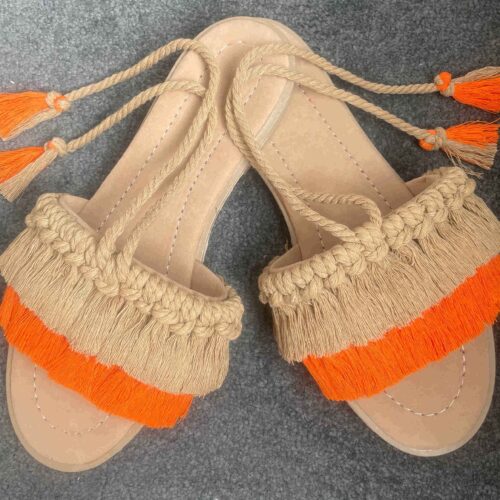 Sandales Macramé pour Femmes – Sandales Artisanales Tendance pour un Usage Décontracté