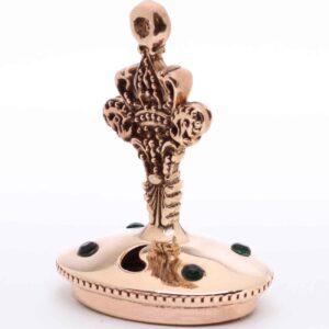 Timbre perse en bronze modèle Qajar – Idéal pour une image de marque professionnelle