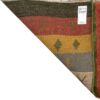 Tapis runner Gabbeh persan en laine tissé à la main dans le Fars, rayé avec motifs animaux