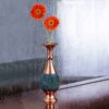 Vases persans en cuivre incrusté de turquoise - Art iranien fin