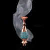 Vases persans en cuivre incrusté de turquoise - Art iranien fin