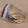 Bague en argent pour homme avec Agate rouge – Cadeau magnifique avec une signification culturelle riche