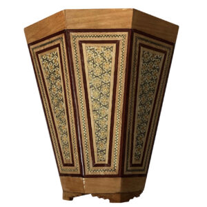 Corbeille à papier Khatamkari persane – Artisanat de luxe pour la décoration