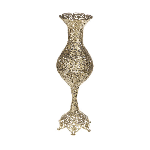 Vase en laiton traditionnel fait main pour arrangement floral artistique