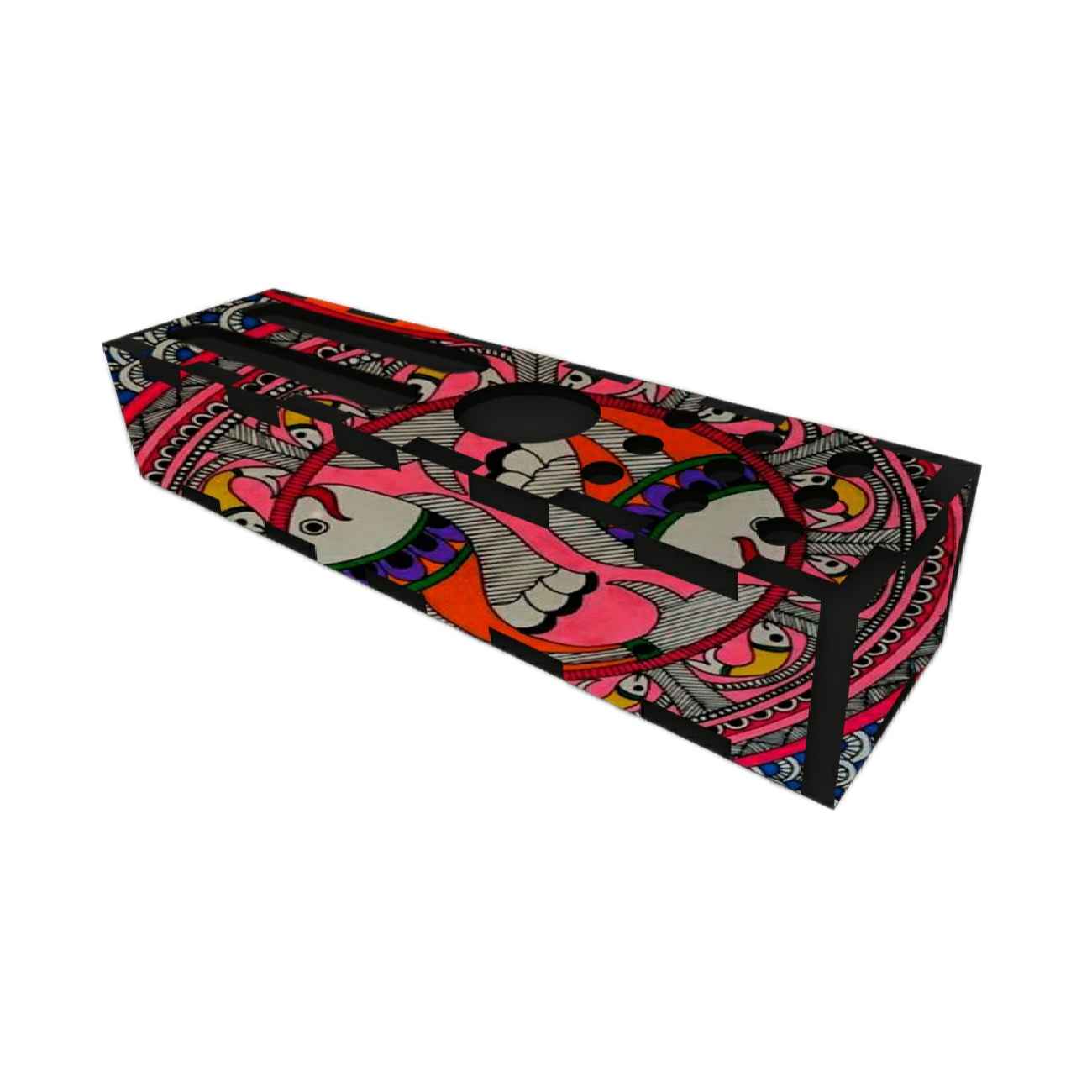 Porte-stylo traditionnel pour bureau – Organisateur en bois stylé en noir