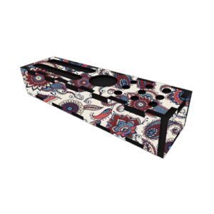 Porte-stylo de bureau en bois traditionnel – Design floral en blanc