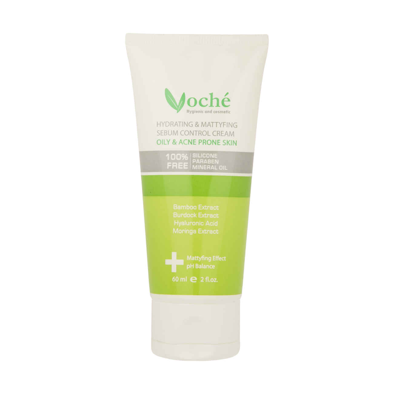 Crème Hydratante Voché Convient pour Peau Grasse et Sujette à l'Acné, 60 ml (pack de 2)