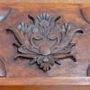 Wooden Jewelry Box with Carving Lotus Design - Perfect for Organizing Jewelry