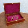 Wooden Jewelry Box with Carving Lotus Design - Perfect for Organizing Jewelry