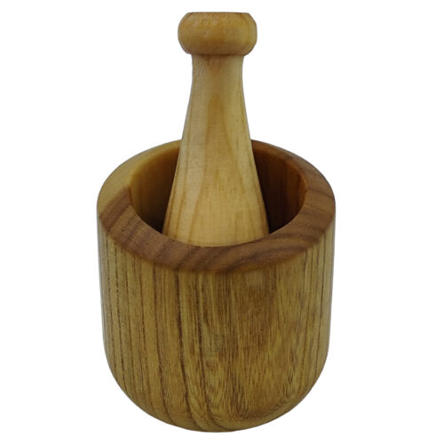 Ensemble Mortier et Pilon en Bois pour Herbes et Épices Modèle Abtin