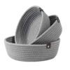 Ensemble de paniers tissés - Panier en chanvre - Design durable et éco-responsable (ensemble de 3)