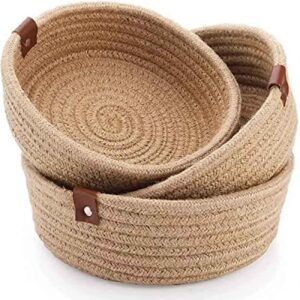 Ensemble de paniers tissés – Panier en chanvre – Design durable et éco-responsable (ensemble de 3)