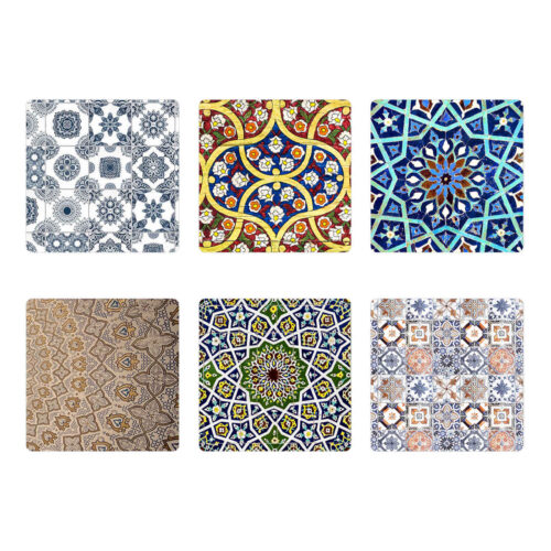 Ensemble de sous-verres artistiques – Le cadeau parfait pour les amoureux de l’art, pack de 6
