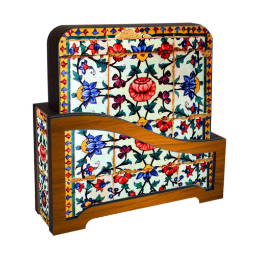 Ensemble de sous-verres artistiques – Modèle Carreau avec design floral, pack de 6