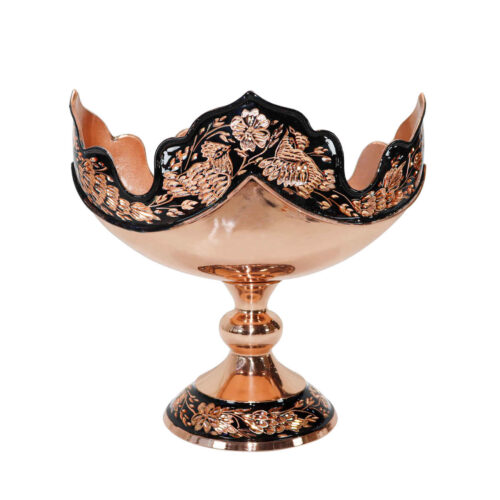 Bol décoratif en cuivre persan – Design artisanal élégant pour votre table