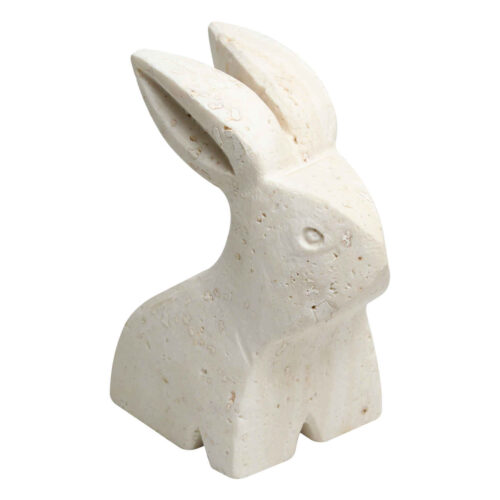 Figurine de lapin en pierre sculptée – Accent décoratif parfait