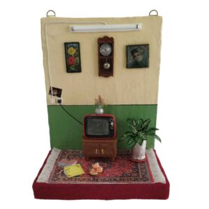 Figurine décorative – Salon vintage coin cosy d’antan
