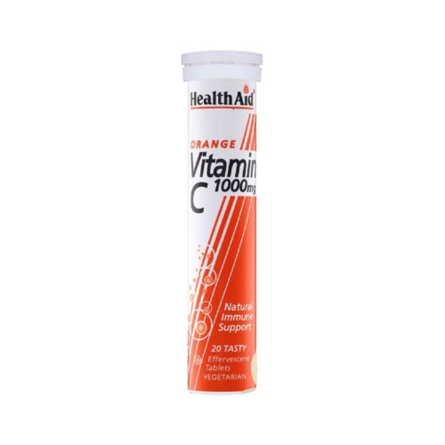 Comprimé effervescent de vitamine C – Renforce le système immunitaire avec le goût d’orange – Paquet de 1 et 20 comprimés