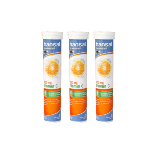 Comprimé effervescent de vitamine C au goût d’orange – Paquet de 3 et 60 comprimés (300 gr)