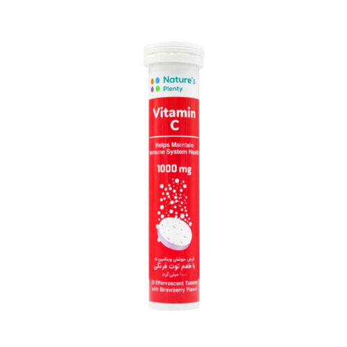 Comprimé effervescent de vitamine C au goût de fraise – Pièce de 20