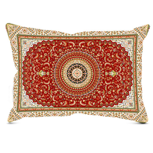 Taie d’oreiller élégante persane – Inspirée du tapis pour la décoration intérieure (paquet de 2)