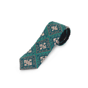 Cravate brodée pour homme – Inspirée de la tradition persane avec détails faits main en vert